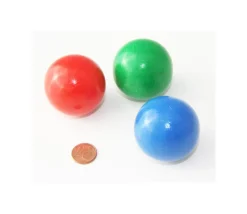 Boule 4 cm couleur bleue en bois - grosse bille hêtre diamètre 40 mm