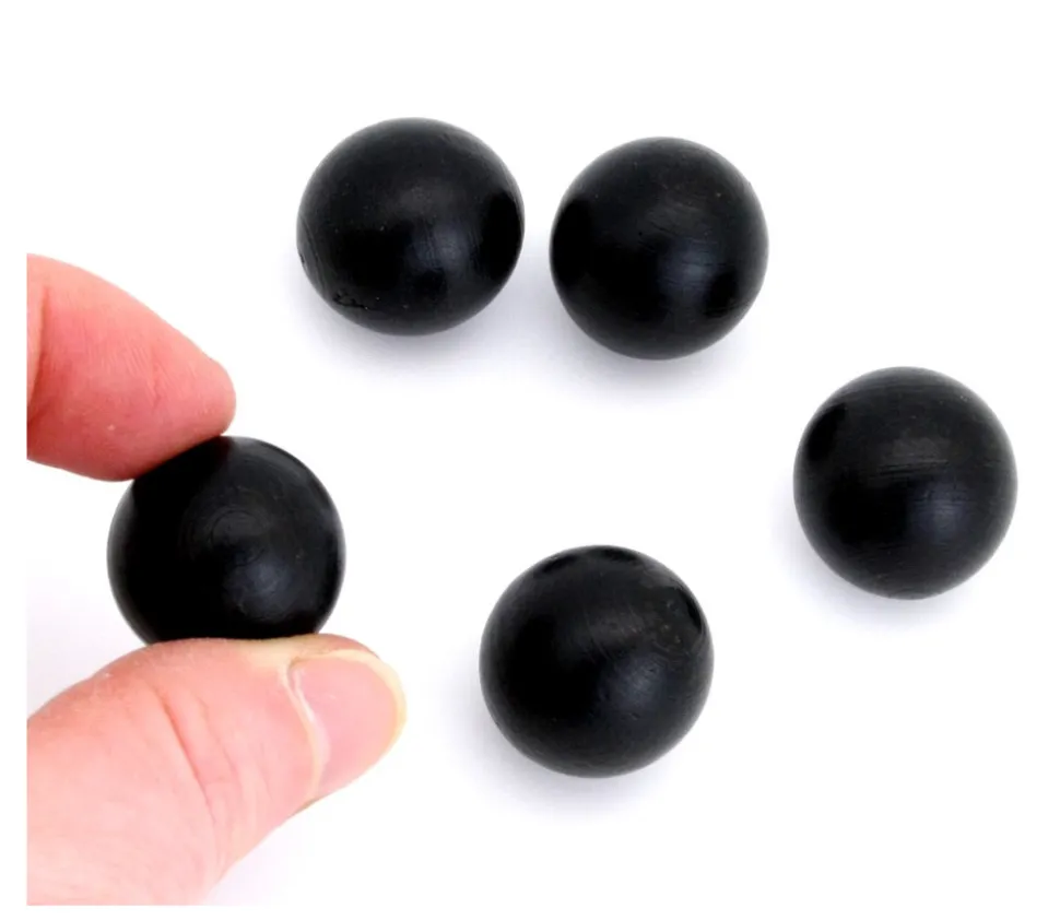 Boule 2 cm couleur noire en bois - bille buis diamètre 20 mm