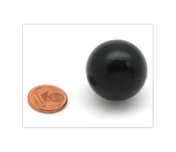 Boule 2.5 cm couleur noire en bois - bille hêtre diamètre 25 mm