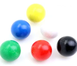 Boule 2.5 cm couleur noire en bois - bille hêtre diamètre 25 mm