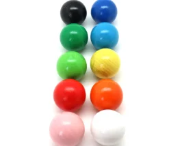 Boule 3 cm couleur orange en bois - bille hêtre diamètre 30 mm