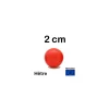 Boule 2 cm couleur rouge en bois - bille hêtre diamètre 20 mm