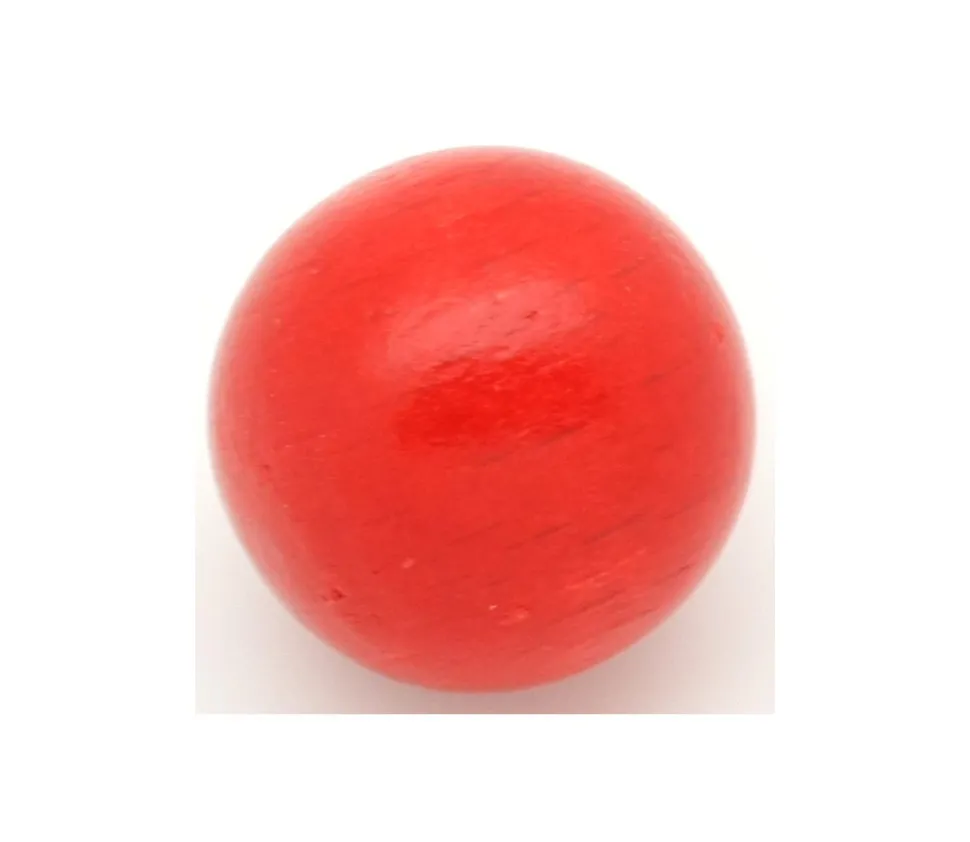 Boule 2 cm couleur rouge en bois - bille hêtre diamètre 20 mm