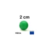 Boule 2 cm couleur verte en bois - bille hêtre diamètre 20 mm