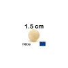 Boule 1.5 cm en bois - bille hêtre diamètre 15 mm