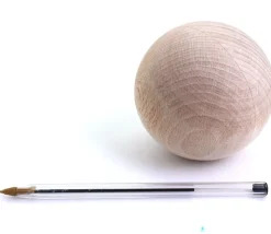 Boule 8 cm en bois - grosse boule hêtre diamètre 80 mm