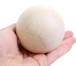 Boule 7 cm en bois - grosse boule hêtre diamètre 70 mm
