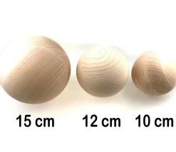 Boule 15 cm en bois - grosse boule hêtre diamètre 150 mm