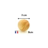 Boule en bois 20 mm bille buis naturel