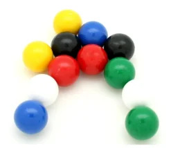 Boule en plastique 19 mm diamètre bille couleur au choix