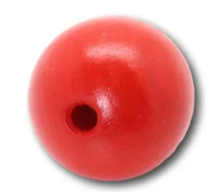 Boule percée 5 cm bois - grosse perle trou 8 mm