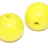 Boule percée 3 cm couleur jaune en bois - grosse perle hêtre diamètre 30 mm trou 6 mm