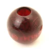 Boule percée 3 cm couleur marron en bois - Perle trouée macramé diamètre 30 mm trou 10 mm