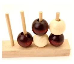 Boule percée 3 cm couleur marron en bois - Perle trouée macramé diamètre 30 mm trou 10 mm