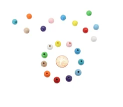 Boule percée de 8 mm en bois- Mini perle trou 2.5 mm