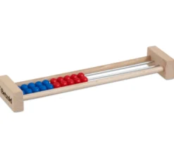 Boulier bois 2 rangées rouge bleu 22.3 x 6 x 2.9 cm