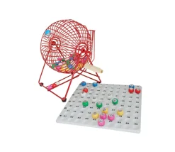 Boulier de loto sphère 23 cm +90 boules + plateau de tirage