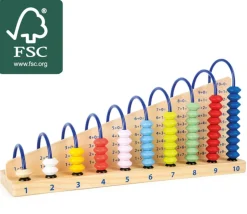 Boulier Education bois addition 10 rangées