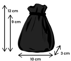 Bourse petit Sac en daim noir 10x12 cm