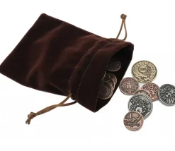 Bourse sac 11 x 15 cm velours ultra épais brun vide