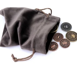 Bourse sac 11 x 15 cm velours ultra épais brun vide