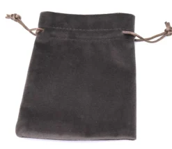 Bourse sac 11 x 15 cm velours ultra épais brun vide