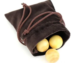 Bourse sac 11 x 15 cm velours ultra épais brun vide