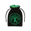 Bourse Sac Forest 15x10 cm motif arbre de vie noir et vert