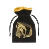 Bourse sac noir Dragon golden doré 15 x 10 cm