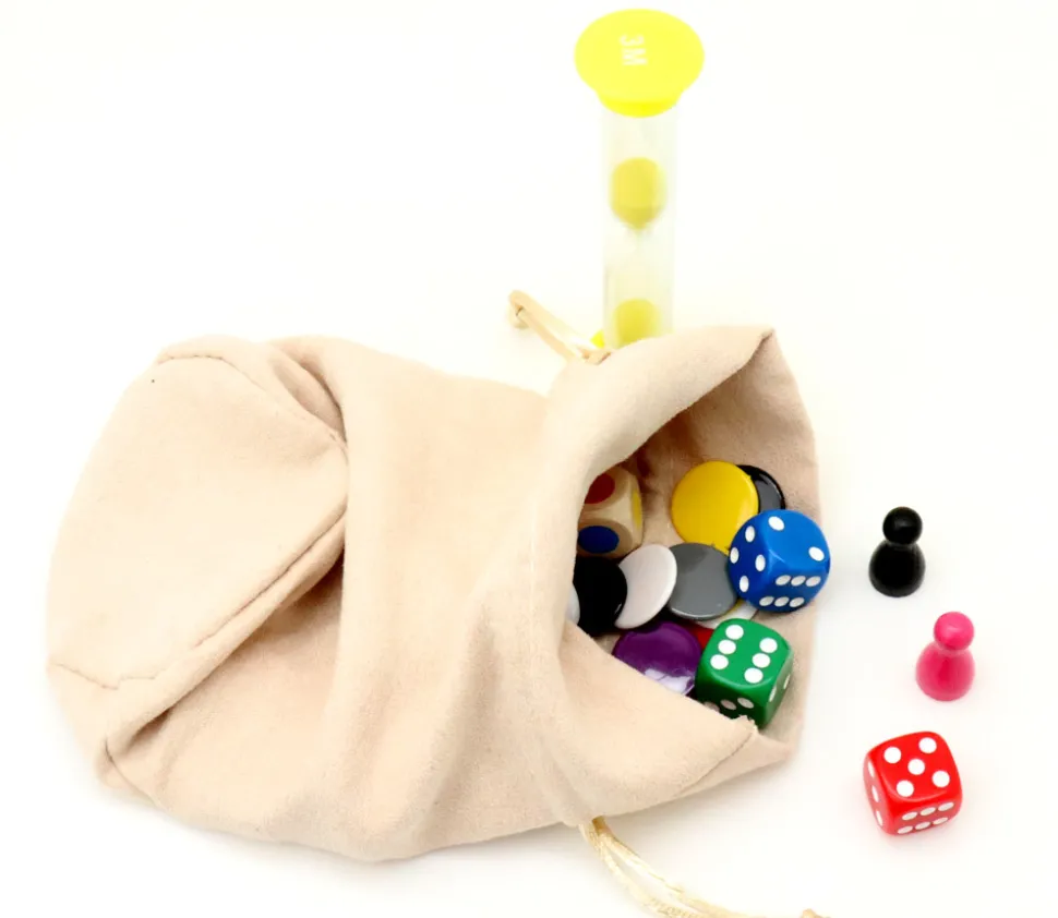 Bourse Sac velours standard 165 x 125 mm beige