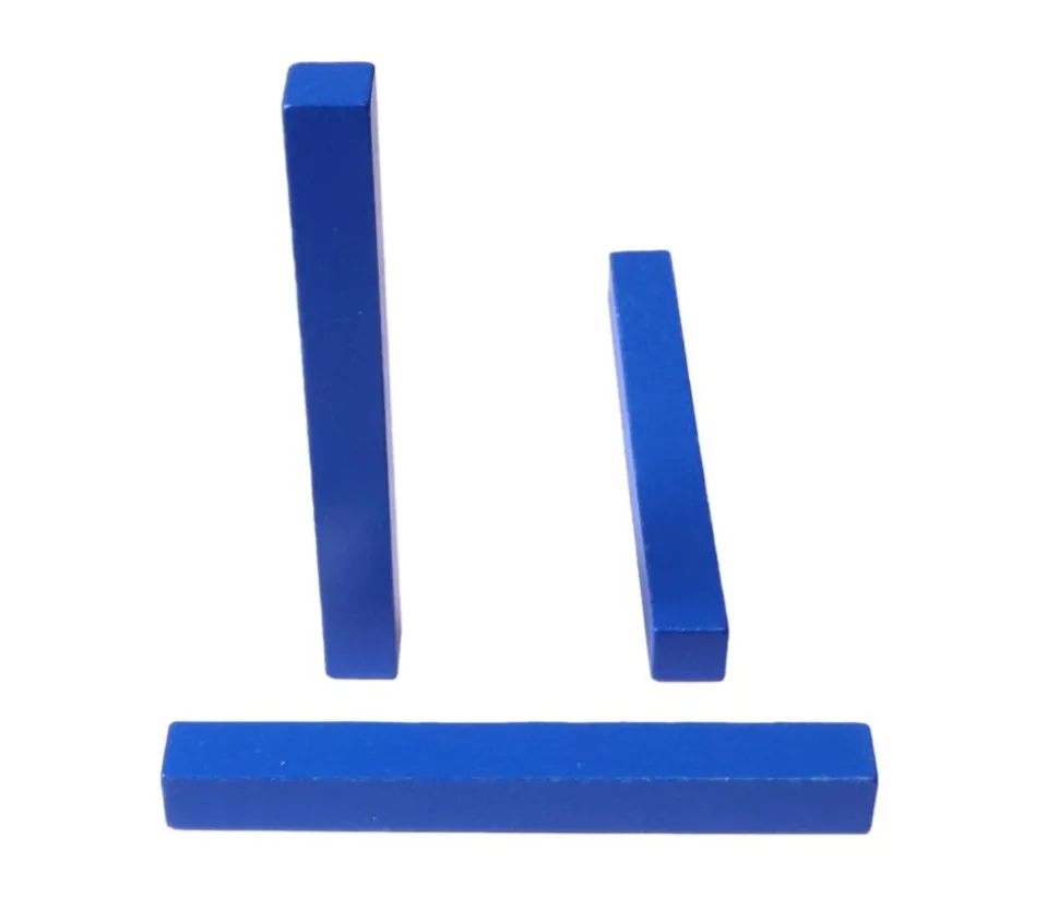 Bâtonnet stick rectangulaire 9 cm en bois bleu 90 mm
