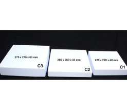 C2 Boite de jeu 260 x 260 x 43 mm blanche à personnaliser carré grand format vide