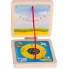Cadran solaire en bois Boussole enfant
