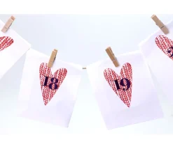Calendrier Avent : Guirlande de 24 sachets papier avec pince