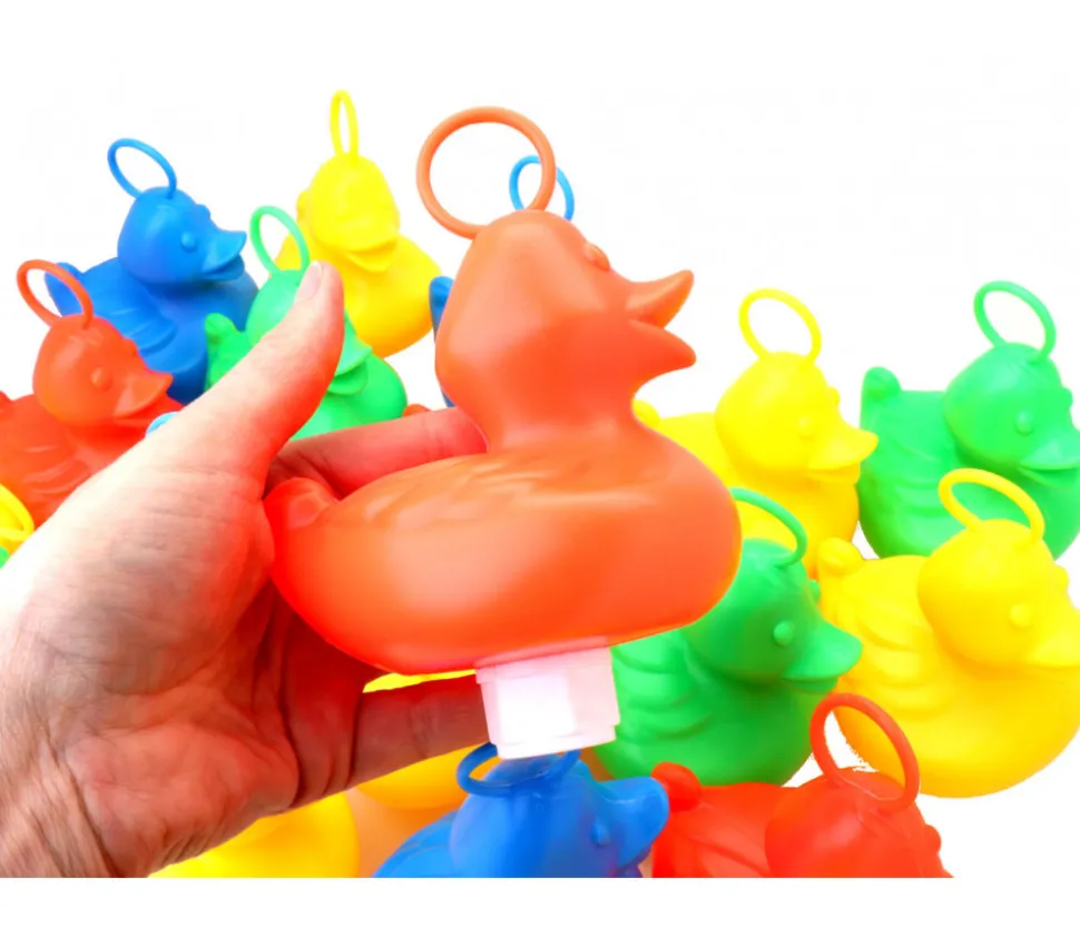 Canard rouge orangé 15 cm Grand modèle à l'unité pour pêche aux canards