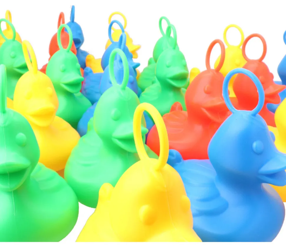 Canard rouge orangé 15 cm Grand modèle à l'unité pour pêche aux canards