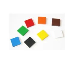 Carré plat 20x20x4 mm en bois pour jeux 2 cm de côté à l'unité - pavés