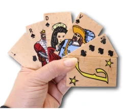 Carte à jouer en bois 7 cm à l'unité