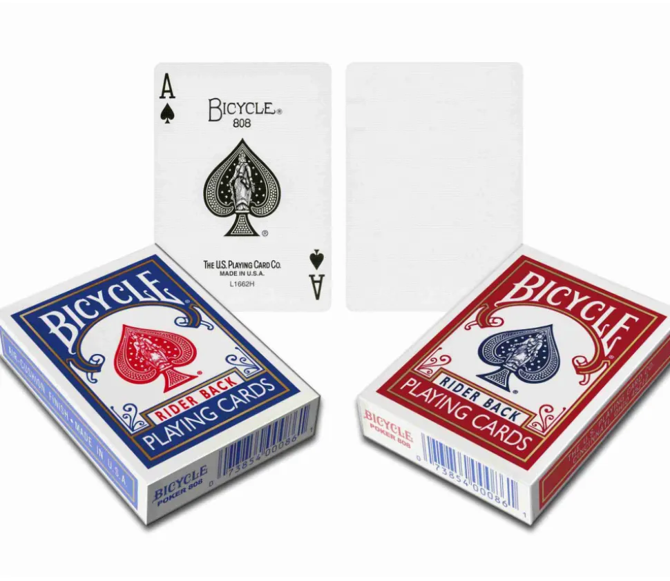 Cartes à jouer recto avec figures et verso blanc magie Bicycle