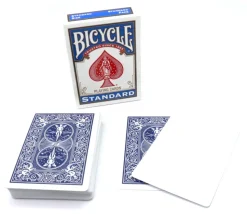 Cartes à jouer recto blanc et verso bleu Bicycle