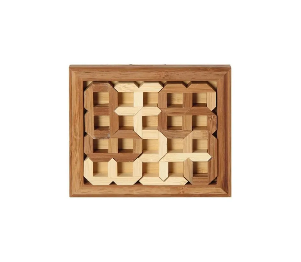 Casse tête Chiffres digitaux 0 à 9 en bois