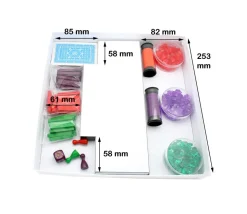 C2C Boite carré avec cale - 260 x 260 x 43 mm - blanc avec sabot intérieur