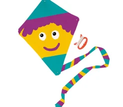 Cerf-volant blanc à décorer