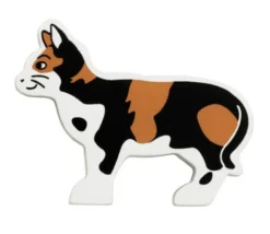 Chat en bois 70 x 54 x 15 mm