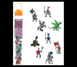 Chevaliers et dragon : 10 figurines de jeu