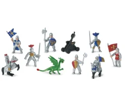 Chevaliers et dragon : 10 figurines de jeu