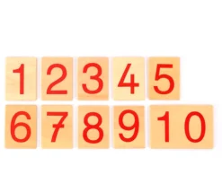 Chiffres Montessori en bois 1 à 10