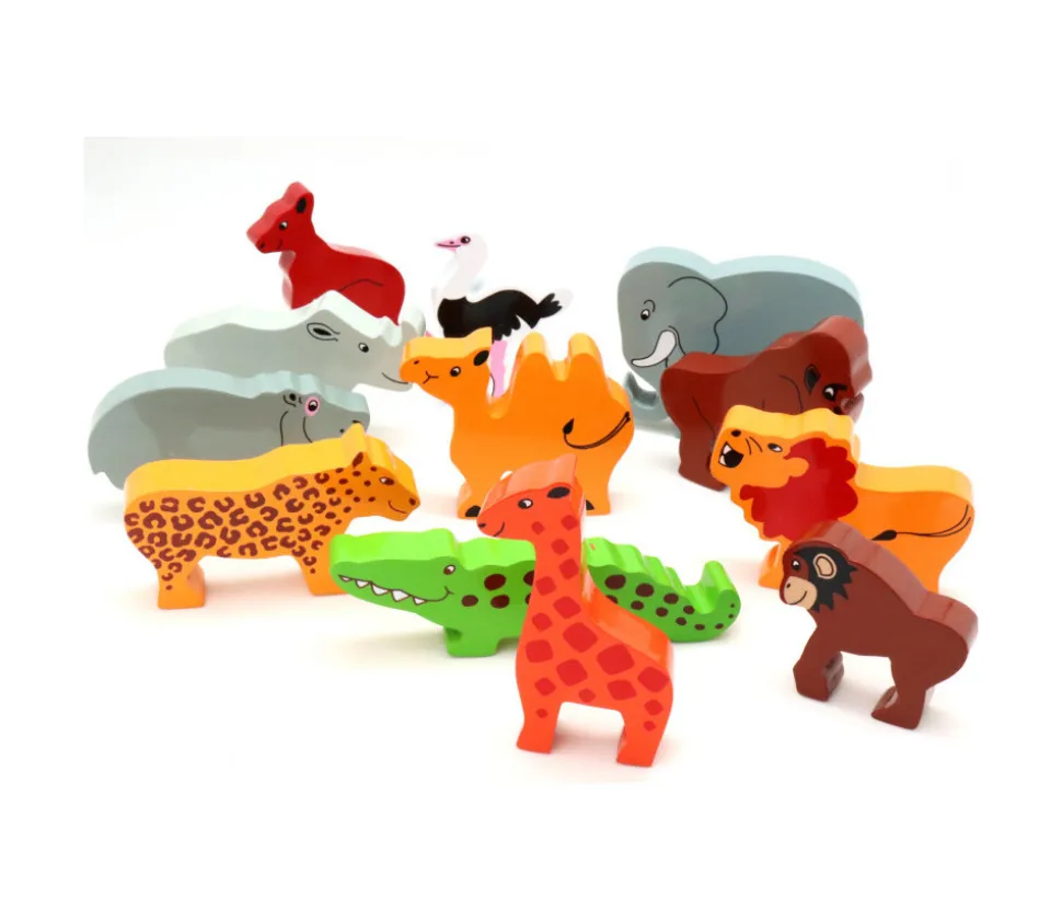 Chimpanzé singe en bois 8 x 7.5 x 2.4 cm