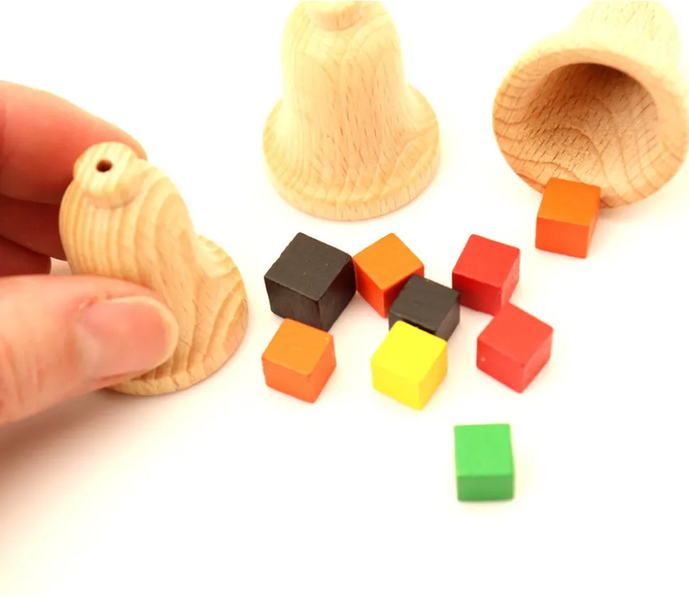 Cloche en bois 30 x 40 mm - clochette pion