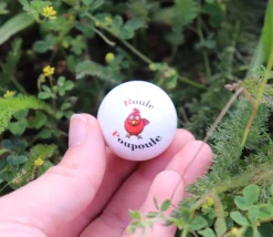 Cochonnet FUN "Roule poupoule" hêtre 3 cm blanc